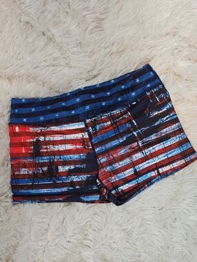 Iab Mfg Patriotic Star & Stripe Athletic Shorts - Size 10/L EUC
